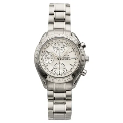 Pre-owned Omega 2006  Speedmaster Reduced Triple Calendar 3221.30.00 Steel Silver 40 Mm In Multi