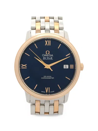 Pre-owned Omega 2020s De Ville Prestige 37mm Watch In Blue