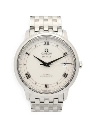 Pre-owned Omega 2020s De Ville Prestige Watch In White