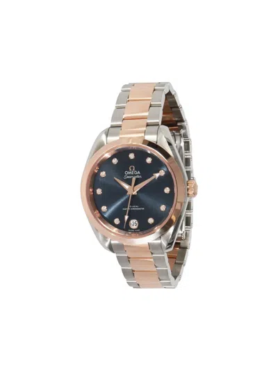 Pre-owned Omega 2020s   Seamaster Aqua Terra 34mm In Blue