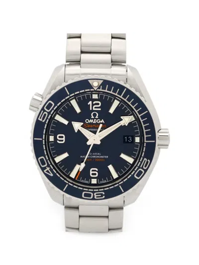 Pre-owned Omega 2020s Seamaster Planet Ocean 39mm Watch In Blue
