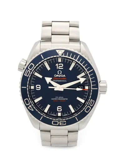 Pre-owned Omega 2020s Seamaster Planet Ocean 43mm Watch In Blue
