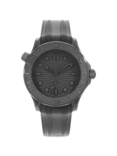 Pre-owned Omega 2022 Seamaster Diver 300 M 44mm Watch In Black