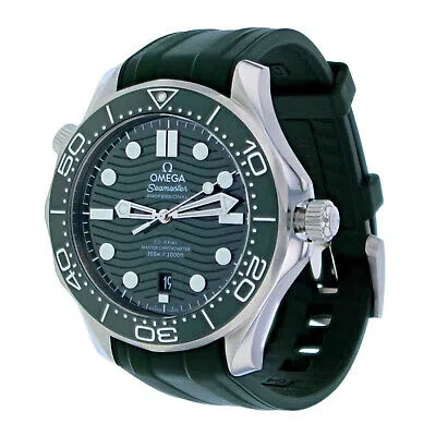 Pre-owned Omega 2024 Full Set  Seamaster Diver 42 Mm Green Steel Watch 210.32.42.20.10.001