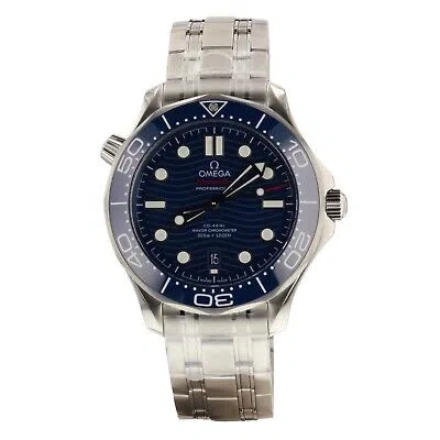 Pre-owned Omega 2024  Seamaster Diver 300m Steel 42 Mm Blue Dial Watch 210.30.42.20.03.001