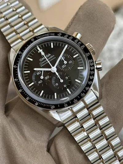 Pre-owned Omega 2023  Speedmaster Moonwatch Clasp Chrono 42mm Watch 310.30.42.50.01.002