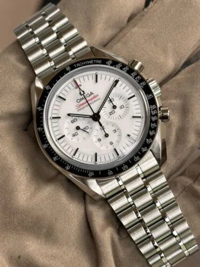 Pre-owned Omega 2024  Speedmaster Moonwatch White Dial 42mm Watch 310.30.42.50.04.001