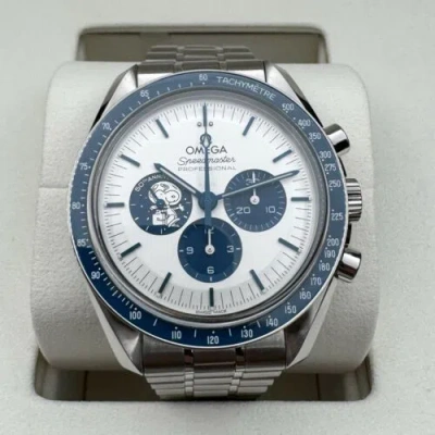 Pre-owned Omega 2024  Speedmaster "silver Snoopy Award" 50th Watch 310.32.42.50.02.001