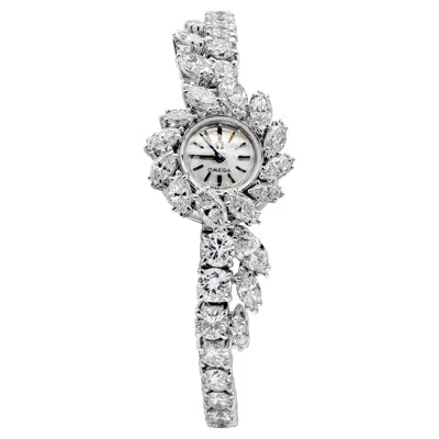 Pre-owned Omega 9.00 Carats Total Mixed Shape Diamond Vintage Lady's Wristwatch In Multi