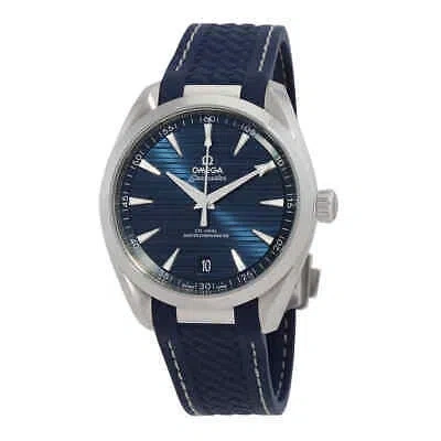 Pre-owned Omega Aqua Terra 41 Automatic Chronometer Blue Dial Men's Watch