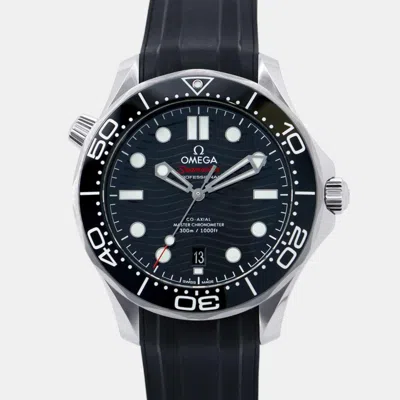 Pre-owned Omega Black Stainless Steel Seamaster 210.32.42.20.01.001 Automatic Men's Wristwatch 42 Mm