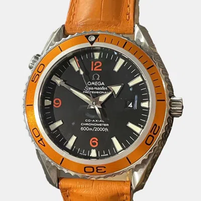 Pre-owned Omega Black Stainless Steel Seamaster 2909.50.38 Automatic Men's Wristwatch 42 Mm