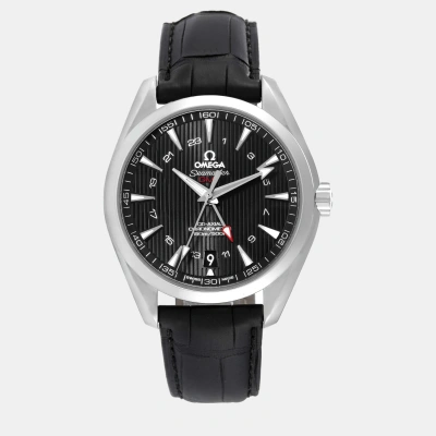 Pre-owned Omega Black Stainless Steel Seamaster Aqua Terra 231.13.43.22.01.001 Automatic Men's Wristwatch 43 Mm