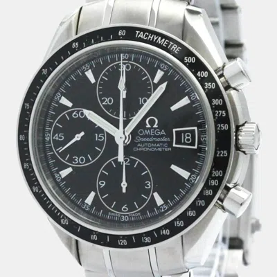 Pre-owned Omega Black Stainless Steel Speedmaster 3210.50 Automatic Men's Wristwatch 39 Mm