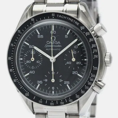 Pre-owned Omega Black Stainless Steel Speedmaster 3510.50 Automatic Men's Wristwatch 39 Mm