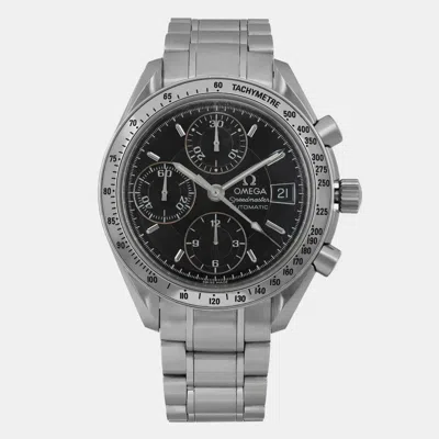 Pre-owned Omega Black Stainless Steel Speedmaster 3513.50.00 Automatic Men's Wristwatch 39 Mm