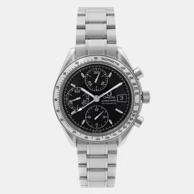 Pre-owned Omega Black Stainless Steel Speedmaster 3513.50.00 Automatic Men's Wristwatch 39 Mm