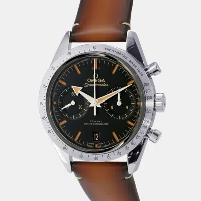 Pre-owned Omega Black Stainless Steel Speedmaster Manual Winding Men's Wristwatch 40.5 Mm