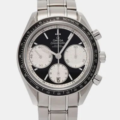 Pre-owned Omega Black Stainless Steel Speedmaster Racing 326.30.40.50.01.002 Automatic Men's Wristwatch 38 Mm