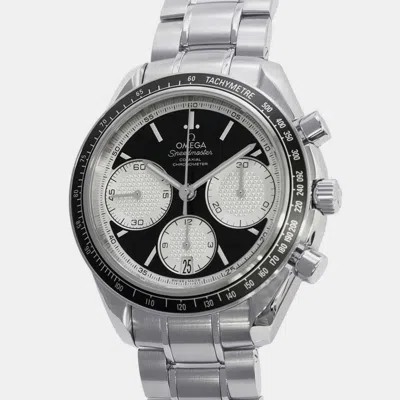 Pre-owned Omega Black Stainless Steel Speedmaster Racing 326.30.40.50.01.002 Automatic Men's Wristwatch 40 Mm
