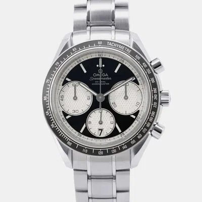 Pre-owned Omega Black Stainless Steel Speedmaster Racing Automatic Men's Wristwatch 40 Mm