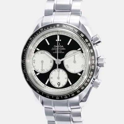 Pre-owned Omega Black Stainless Steel Speedmaster Racing Automatic Men's Wristwatch 40 Mm