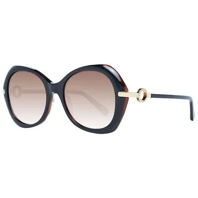 Pre-owned Omega Black Women Sunglasses In Brown
