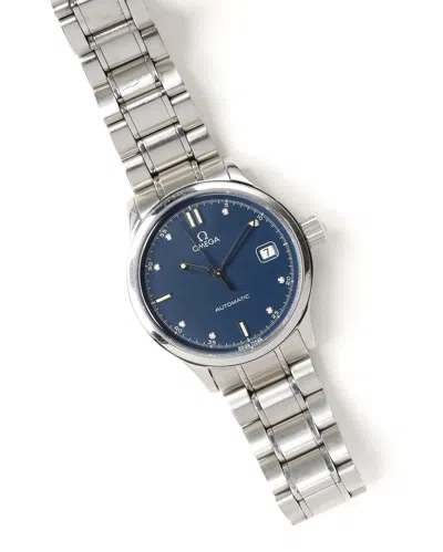 Omega Classic Date 37mm 1998 Automatic Watch In Blue