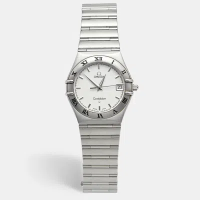 Pre-owned Omega Constellation 1512.30.00 Silver Dial Stainless Steel Women's Wristwatch 33.50 Mm