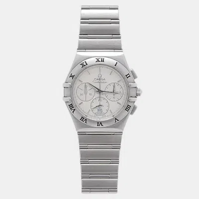 Pre-owned Omega Constellation 1542.30.00 White Stainless Steel Quartz Men's Watches 36mm