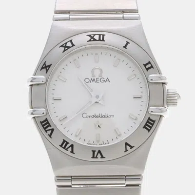 Pre-owned Omega Constellation 1562.30 White Stainless Steel Quartz Women Wristwatch 23mm