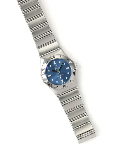 Pre-owned Omega Constellation 22mm 1999 Watch In Blue