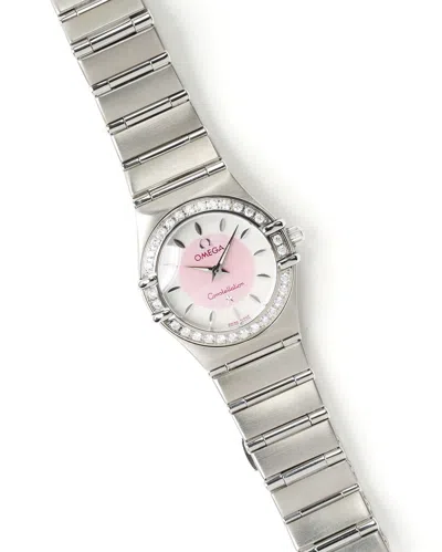 Omega Constellation 22mm Ca 2000 Diamond Watch In Silver