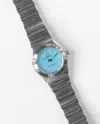 Omega Lady-constellation 22.5mm Ref 1562.85 Mother-of-pearl Diamond Dial Watch In Gray