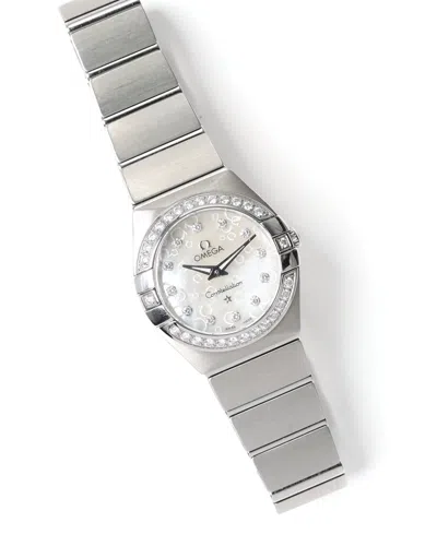 Omega Constellation 24mm 2012 Diamond Watch In Silver