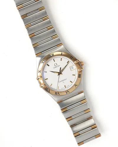 Pre-owned Omega Constellation 33mm 1991 Quartz Watch In White