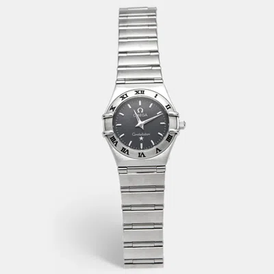 Pre-owned Omega Constellation 95 1562.40.00 Grey Dial Stainless Steel Women's Wristwatch 22.5mm In Silver