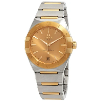 Omega Constellation Automatic Champagne Dial Ladies Watch 13120362008001 In Gold