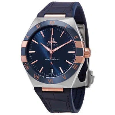 Pre-owned Omega Constellation Automatic Chronometer Blue Dial Mens Watch 13123412103001