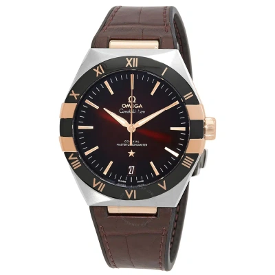 Omega Constellation Automatic Chronometer Burgundy Dial Men's Watch 131.23.41.21.11.001 In Brown