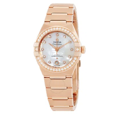 Omega Constellation Automatic Chronometer Diamond Ladies Watch 131.55.29.20.55.001 In Gold