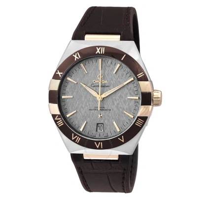 Omega Constellation Automatic Chronometer Grey Dial Men's Watch 131.23.41.21.06.002 In Brown / Gold / Gold Tone / Grey / Yellow