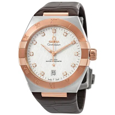 Omega Constellation Automatic Diamond Silver Dial Men's Watch 13123392052001 In Brown / Gold / Rose / Rose Gold / Silver