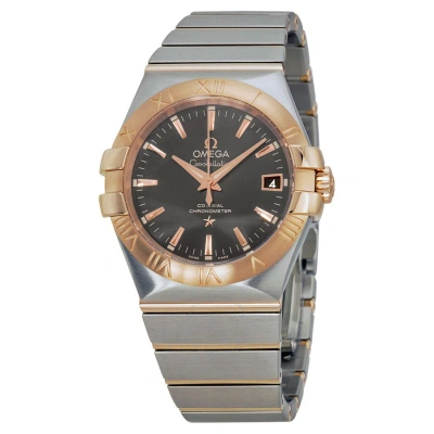Omega Constellation Automatic Grey Dial Steel And 18kt Rose Gold Men's Watch 12320352006002 In Gray