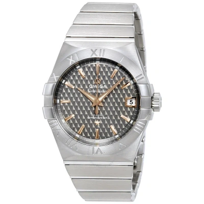 Omega Constellation Automatic Grey Dial Watch 123.10.38.21.06.002 In Gold Tone / Grey / Rose / Rose Gold Tone