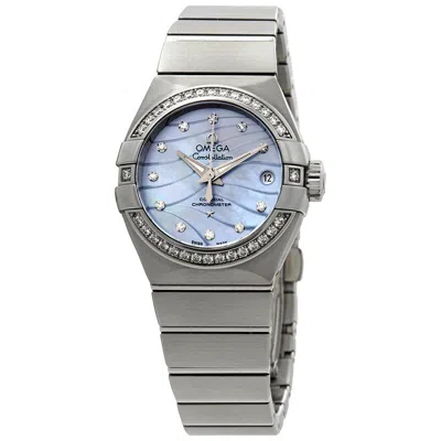 Omega Constellation Automatic Ladies Watch 123.15.27.20.57.001 In Blue/silver Tone