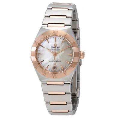 Omega Constellation Automatic Mother Of Pearl 29 Mm Ladies Watch 131.20.29.20.05.001 In Gold