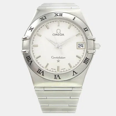 Pre-owned Omega Constellation Automatic Silver Stainless Steel Women's Wristwatch 33 Mm