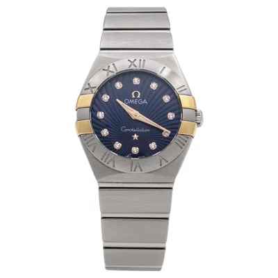 Pre-owned Omega Constellation Blue Diamond Dial Quartz Women's Watch