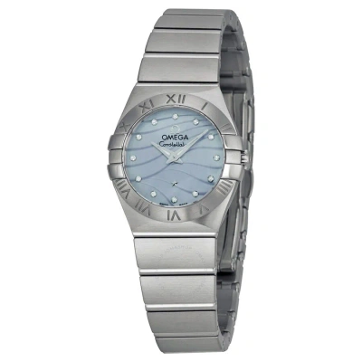 Omega Constellation Blue Mother Of Pearl Dial Ladies Watch 123.10.24.60.57.001 In Blue / Mother Of Pearl